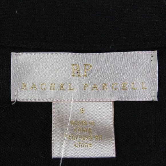 Rachel Parcell Ruffle Short Sleeve Cardigan in Black SZ S - Picture 6 of 7